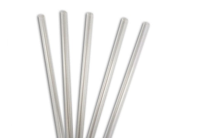 9x200mm Clear Plastic Recyclable Straight Straws