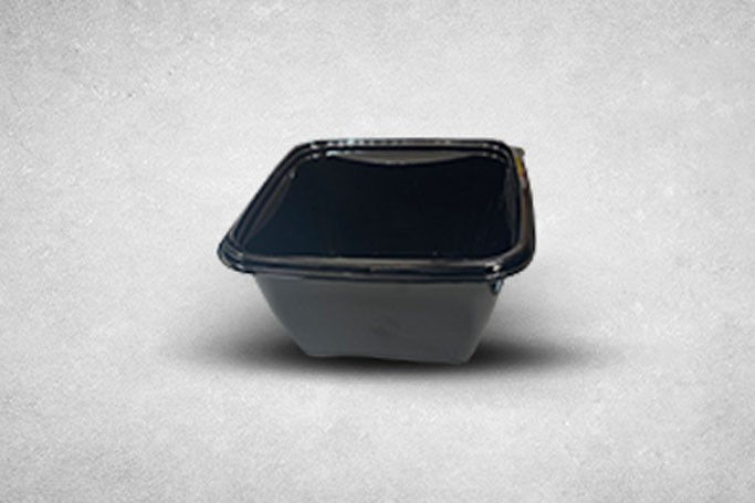Small Black Plastic Recyclable 703N Containers