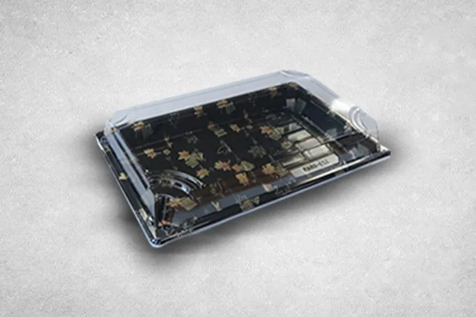 238x145x50mm Black Plastic Recyclable SZ3-09AB Sushi Trays