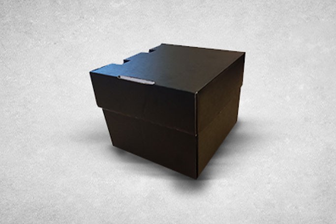 Regular Black Cardboard Recyclable Octagon Burger Boxes