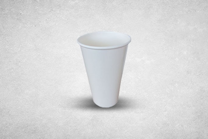 12oz White Paper Recyclable Cups
