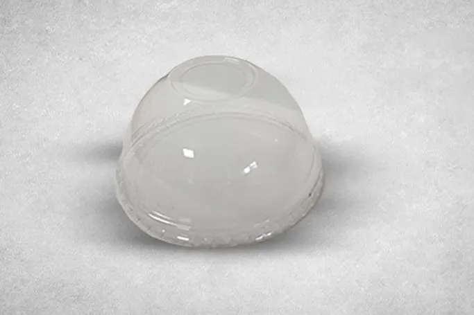 90mm Clear Plastic Recyclable DL90 Dome Lids with Hole