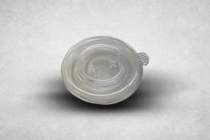 4oz Clear Plastic Recyclable Ice Cream Flat Lids without Holes