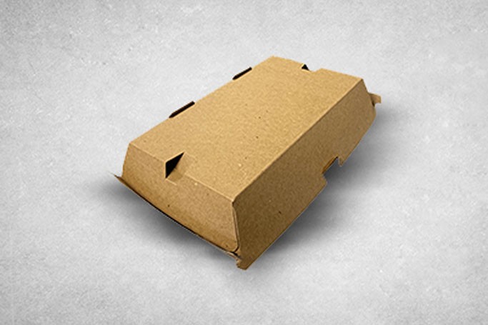 Large Brown/Kraft Compostable Meal Boxes with Vent Holes
