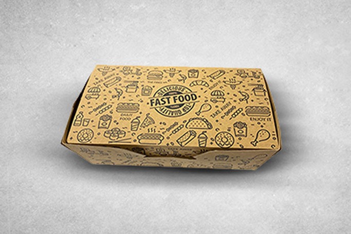 Regular Brown/Kraft Corrugated Compostable Clamshell Meal Boxes
