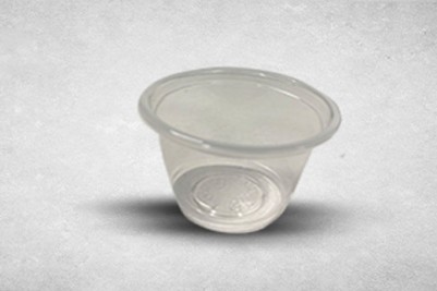 2oz Clear Plastic Recyclable Portion Pots with lids