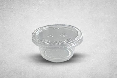 3.25oz Clear Plastic Recyclable Portion Pots with Lids